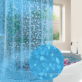 2021 Factory Wholesale European Thickened 3D Pebble Waterproof Transparent PEVA Bath Shower Curtain